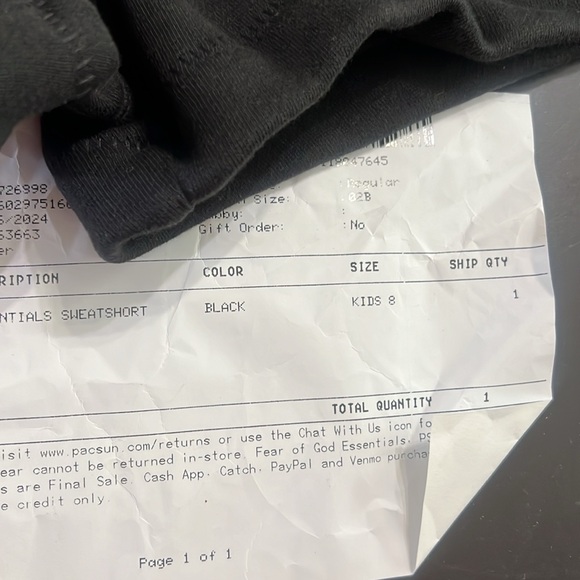 Kids black essentials shorts - Picture 6 of 6